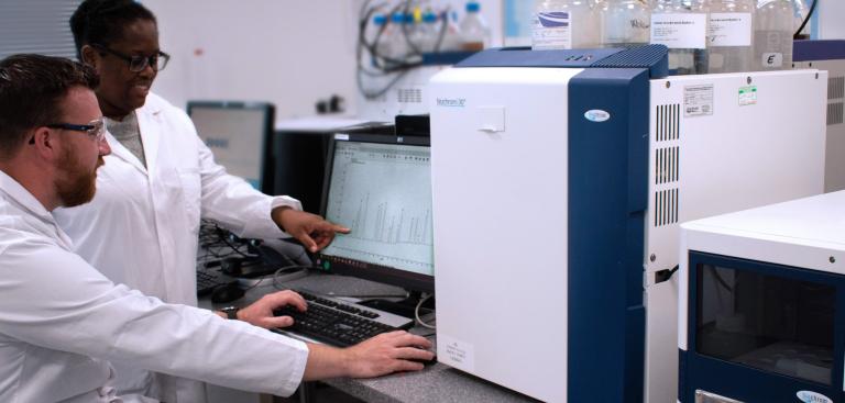 Researchers using Biochrom AAA amino acid analyzer